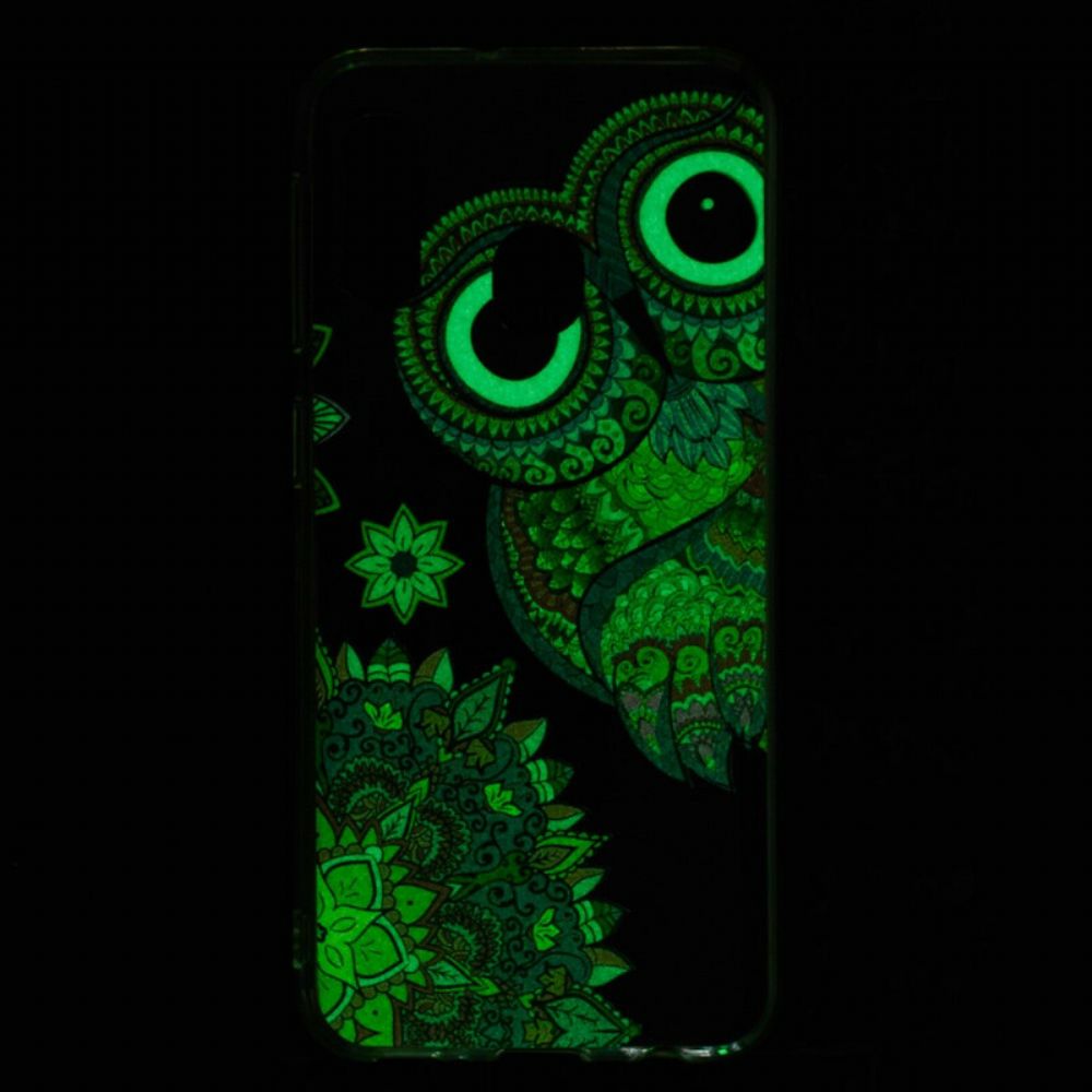 Hoesje voor Samsung Galaxy A20e Fluorescerende Mandala Uil
