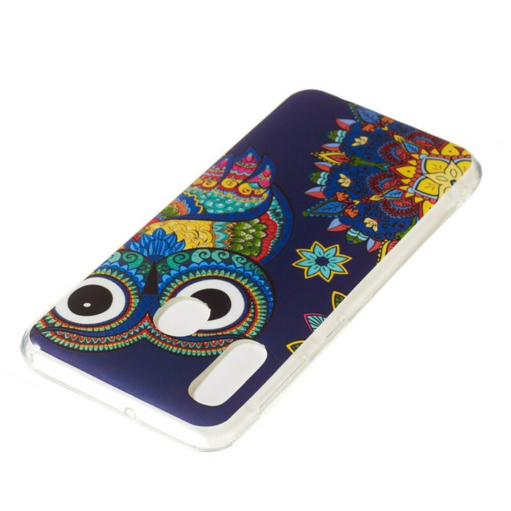 Hoesje voor Samsung Galaxy A20e Fluorescerende Mandala Uil
