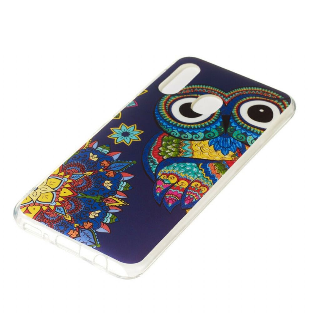 Hoesje voor Samsung Galaxy A20e Fluorescerende Mandala Uil