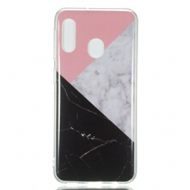 Hoesje voor Samsung Galaxy A20e Geometrisch Marmereffect