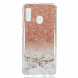 Hoesje voor Samsung Galaxy A20e Glitter Marmer