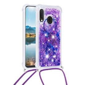 Hoesje voor Samsung Galaxy A20e Met Koord Met Pailletten Koord Dromenvanger