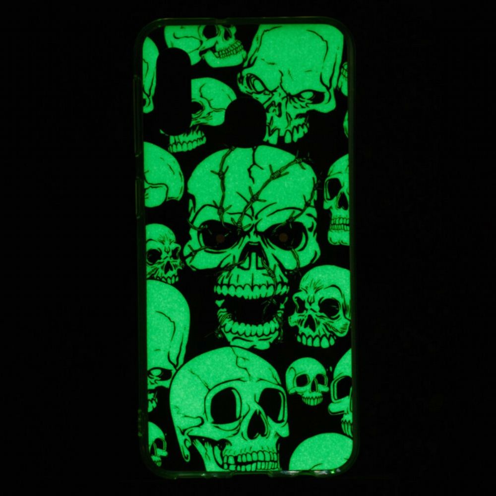 Hoesje voor Samsung Galaxy A20e Pas Op Voor Fluorescerende Schedels