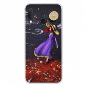 Hoesje voor Samsung Galaxy A20e Vrouw Op Zee