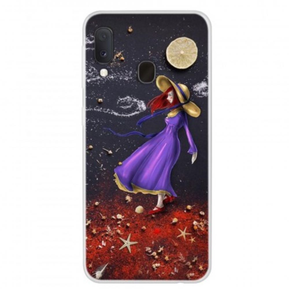 Hoesje voor Samsung Galaxy A20e Vrouw Op Zee