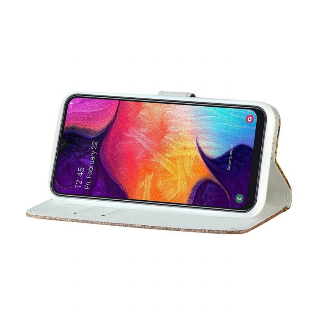 Leren Hoesje voor Samsung Galaxy A20e Kroondiamanten