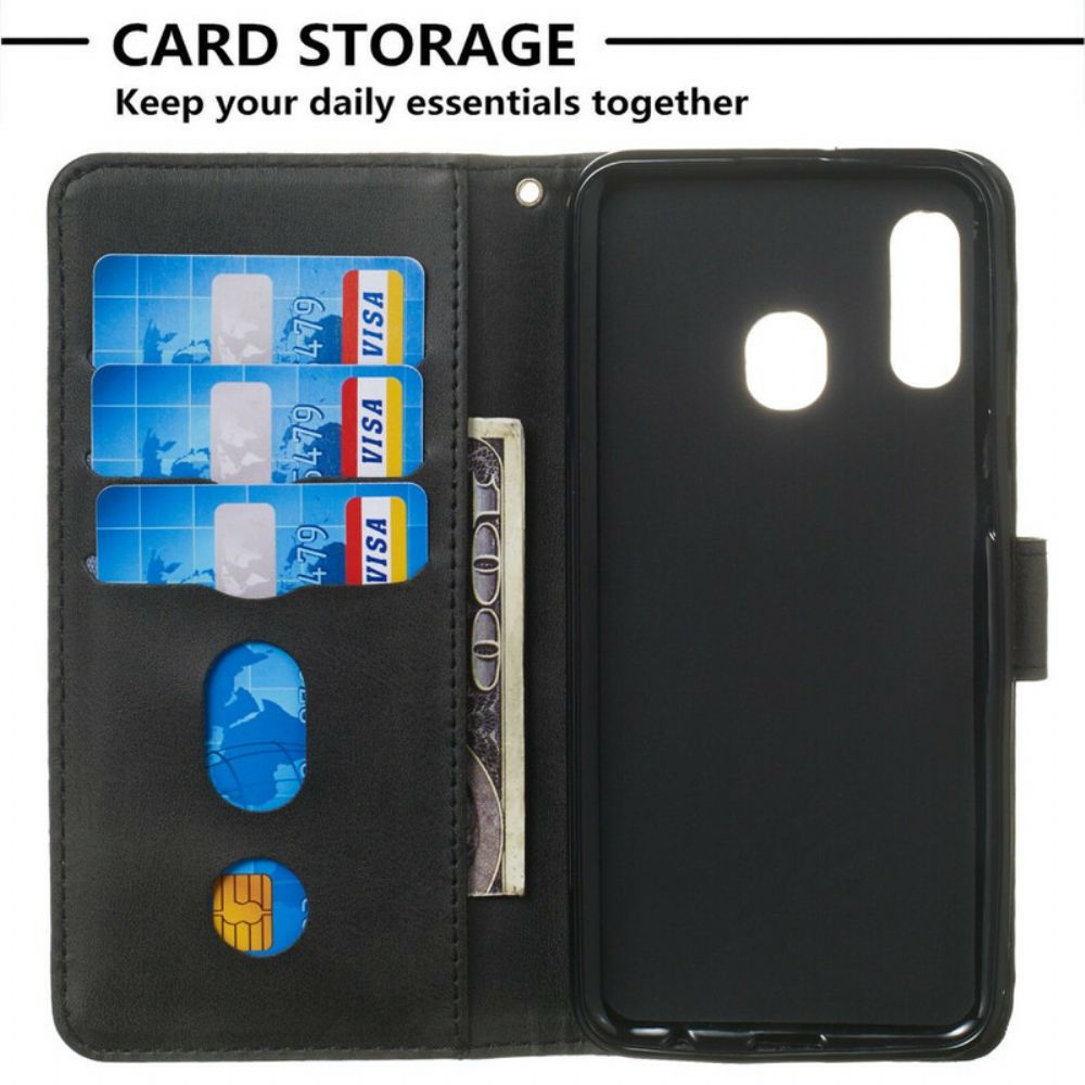 Leren Hoesje voor Samsung Galaxy A20e Vintage Portemonnee