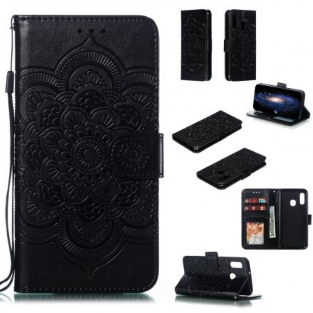 Leren Hoesje voor Samsung Galaxy A20e Volledige Mandala
