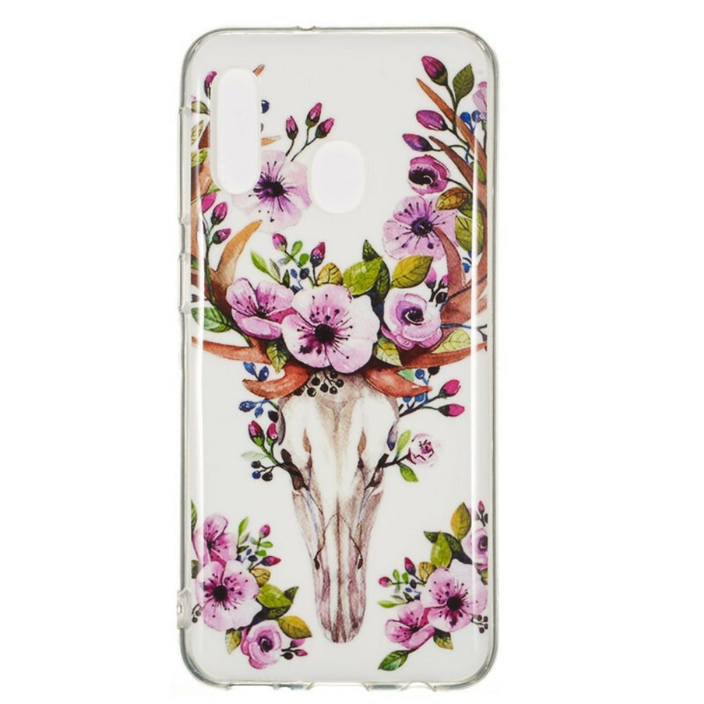 Telefoonhoesje voor Samsung Galaxy A20e Fluorescerende Bloem Eland