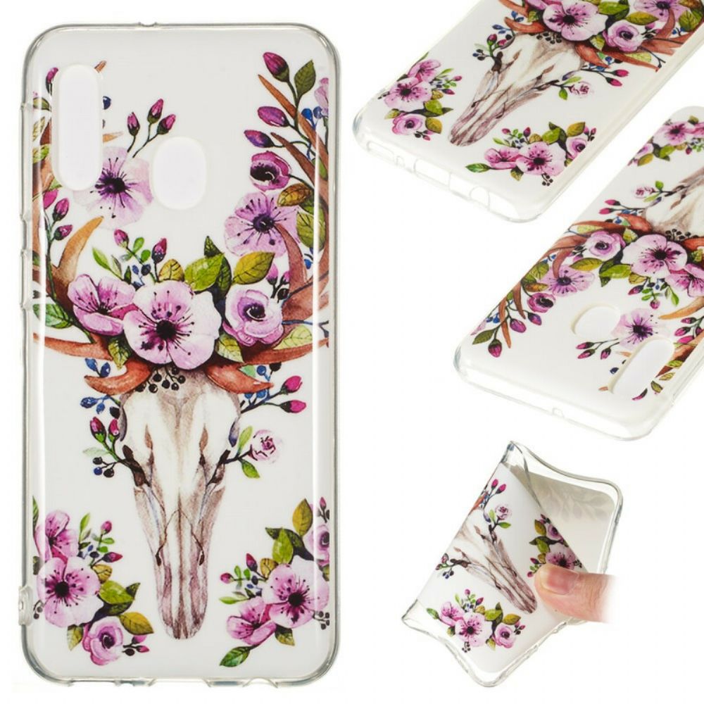 Telefoonhoesje voor Samsung Galaxy A20e Fluorescerende Bloem Eland