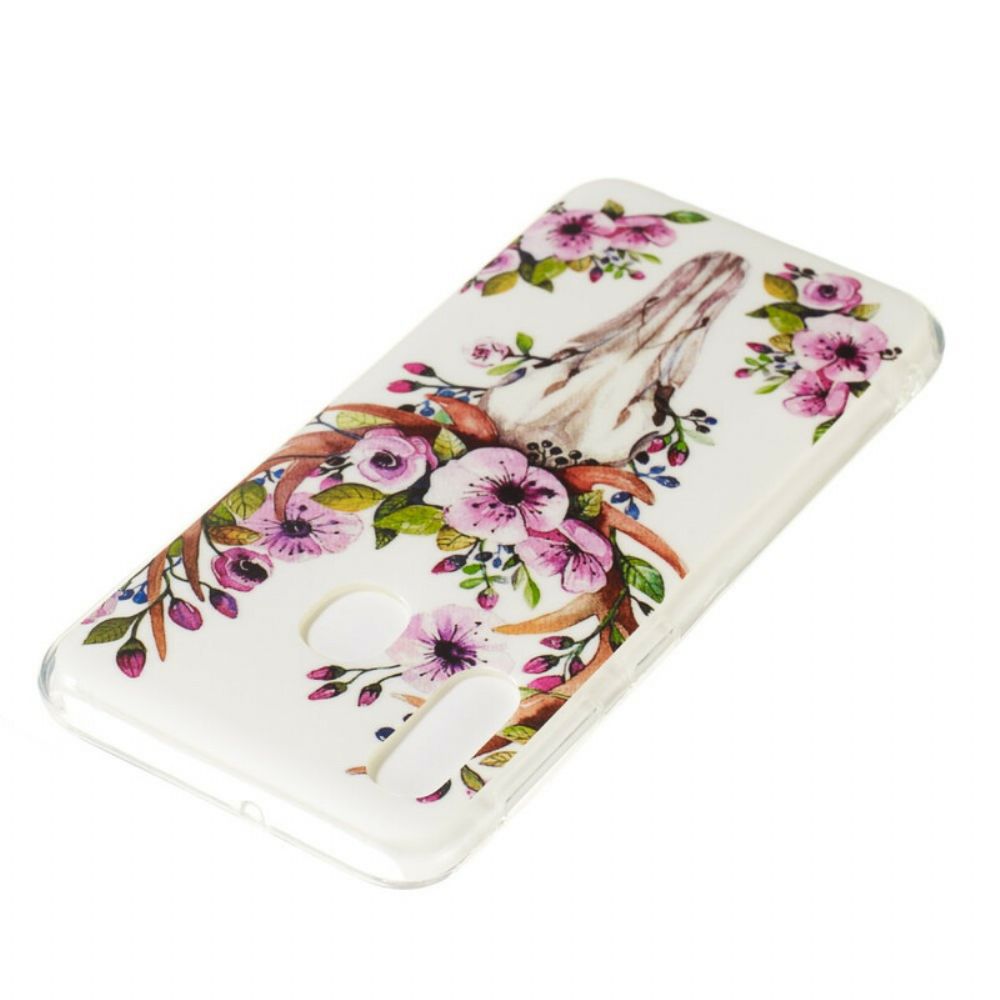Telefoonhoesje voor Samsung Galaxy A20e Fluorescerende Bloem Eland