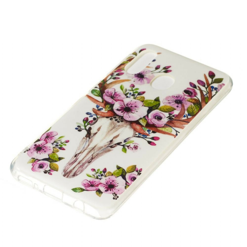 Telefoonhoesje voor Samsung Galaxy A20e Fluorescerende Bloem Eland