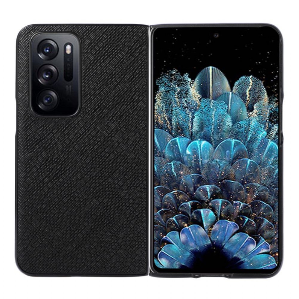 Hoesje voor Oppo Find N Echt Gestructureerd Leer