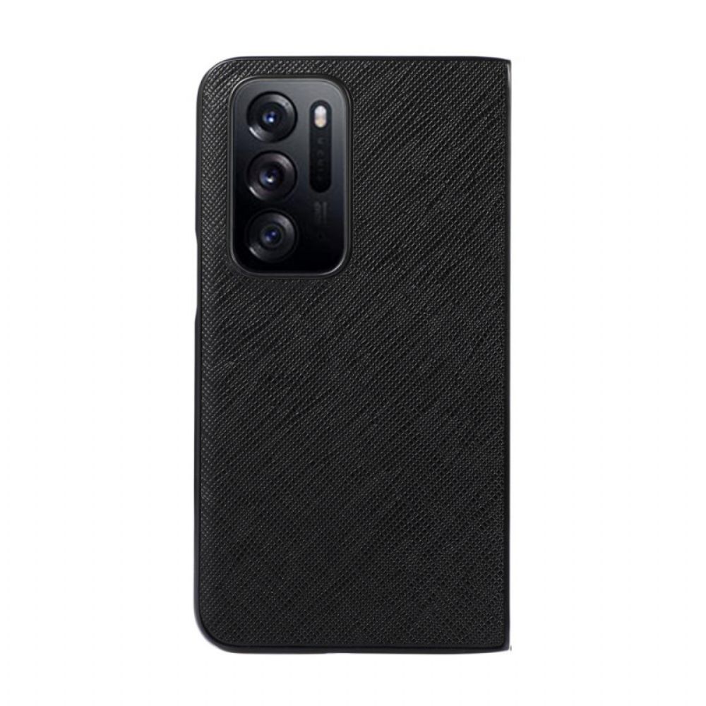 Hoesje voor Oppo Find N Echt Gestructureerd Leer