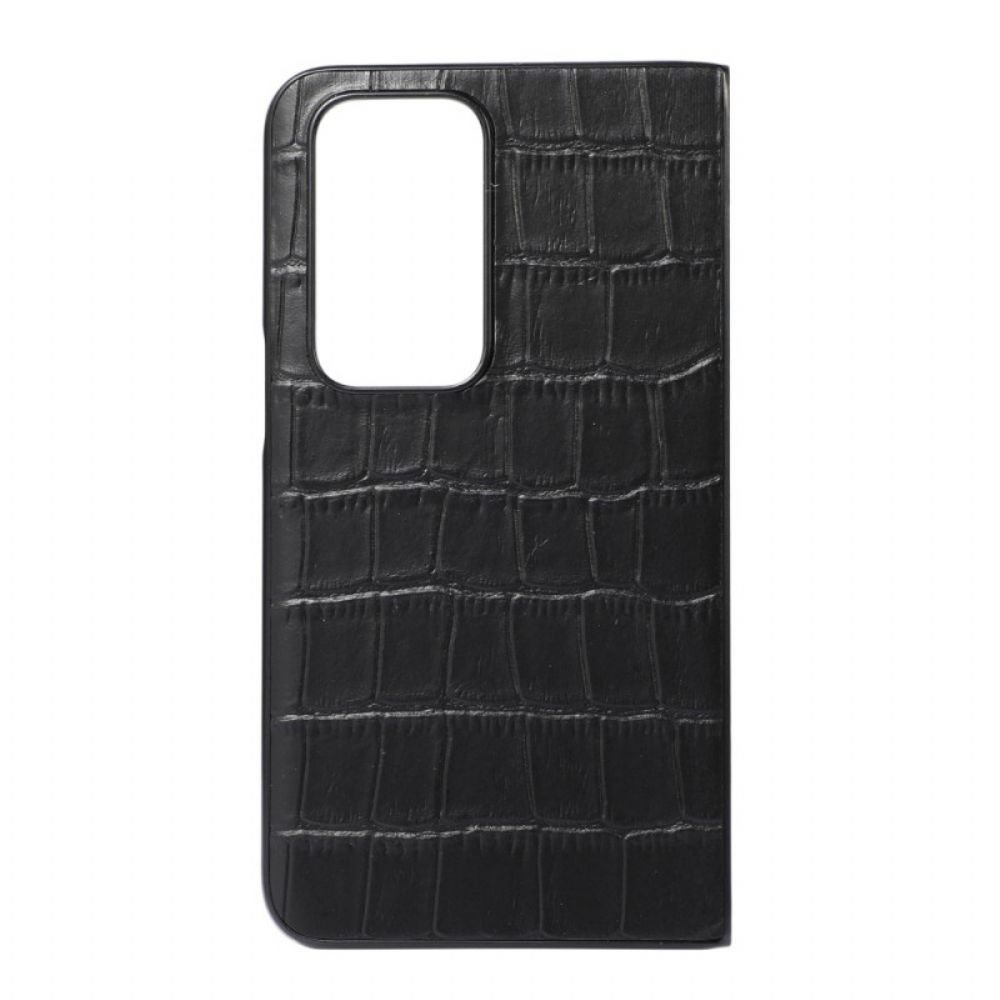 Hoesje voor Oppo Find N Echt Leer Met Krokodillendesign