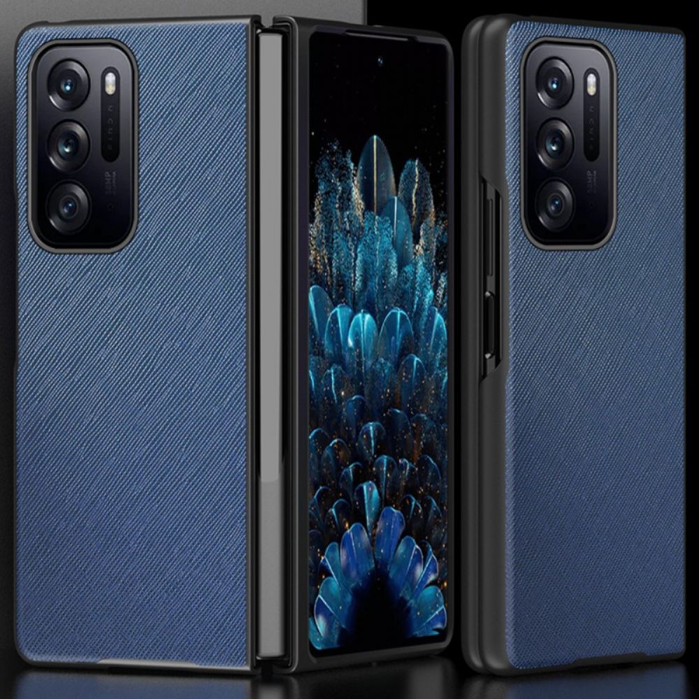 Hoesje voor Oppo Find N Getextureerd Leerontwerp