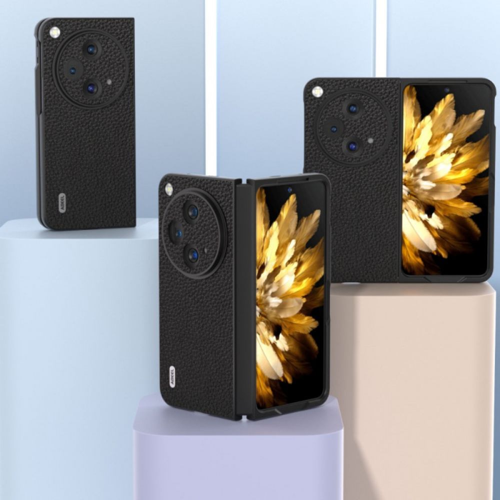 Hoesje Voor Oneplus Open Echt Abeel Litchi-leer