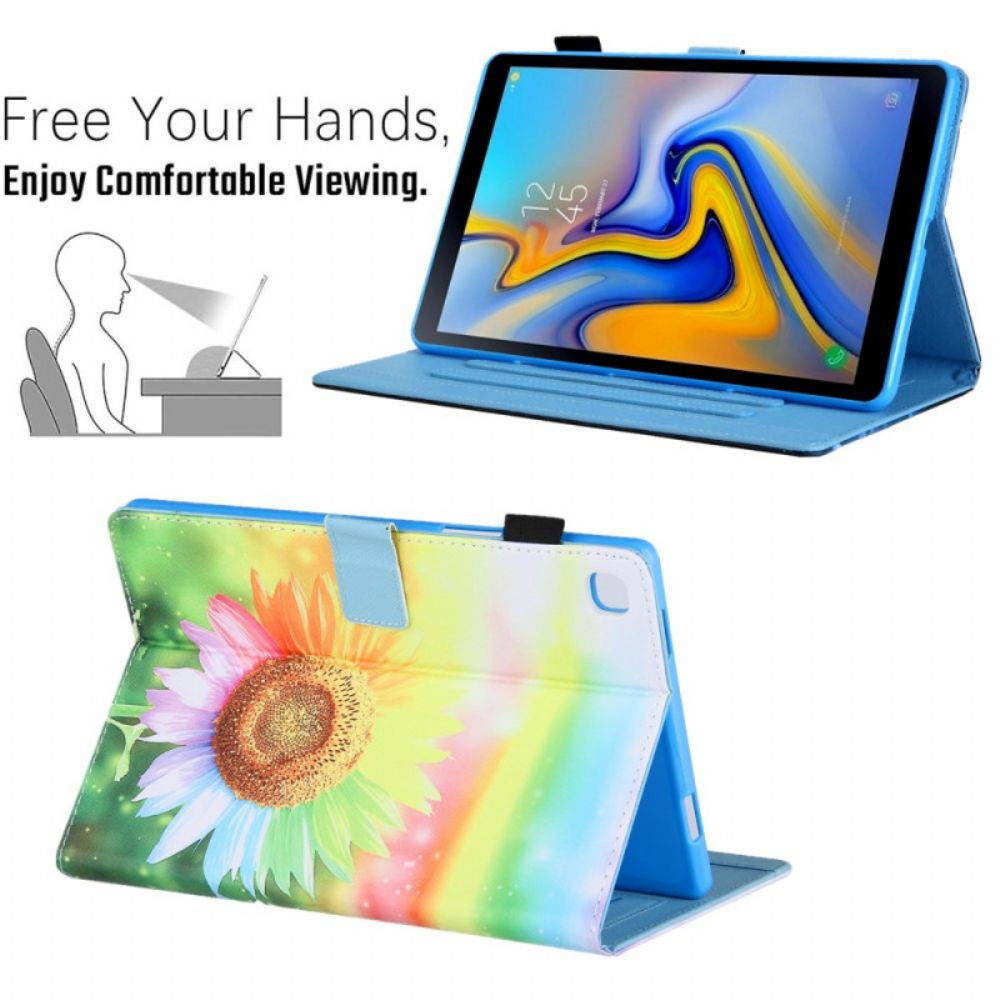 Folio-hoesje voor Samsung Galaxy Tab A8 Bloemen In De Zon