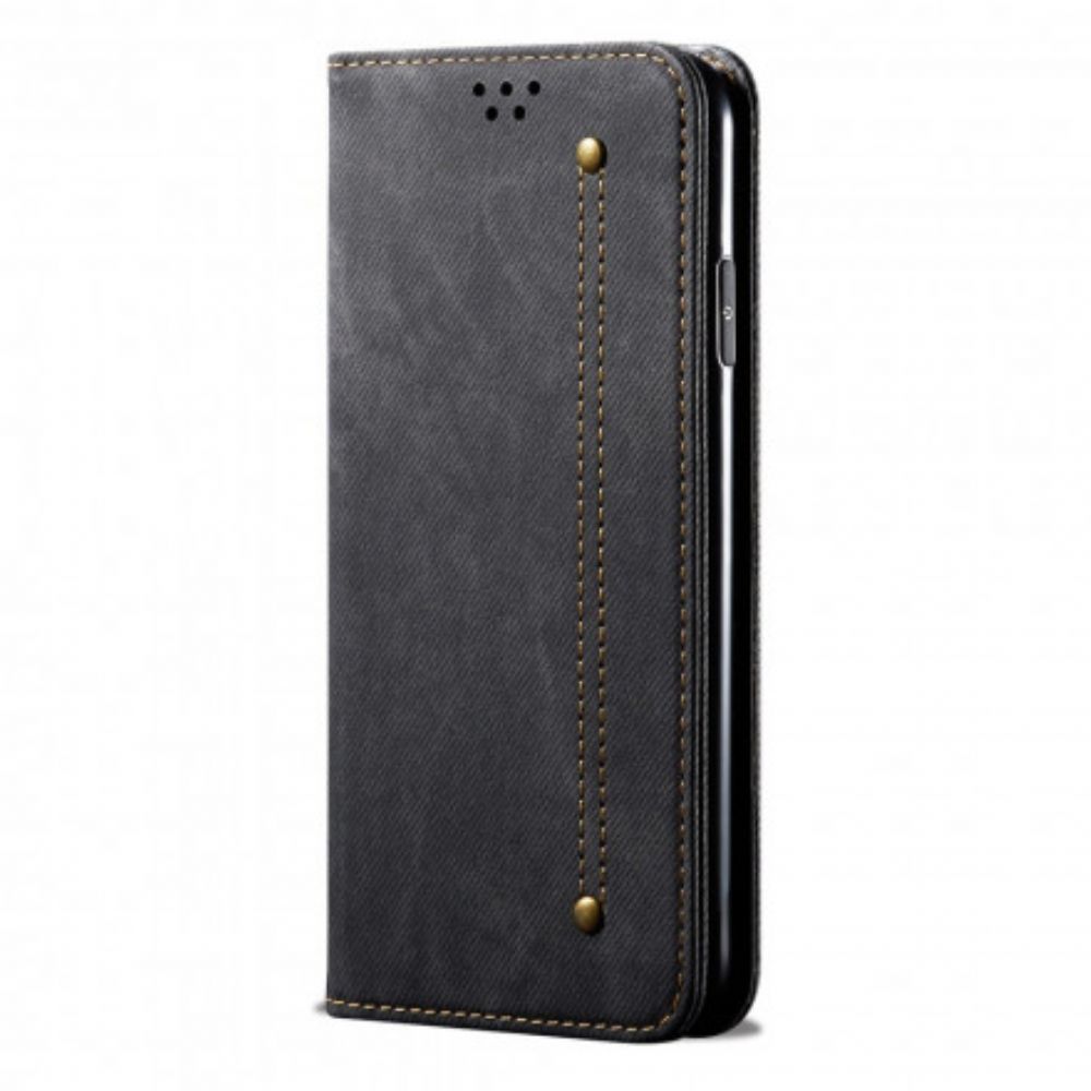 Bescherming Hoesje voor Xiaomi Mi Note 10 Lite Folio-hoesje Spijkerstof
