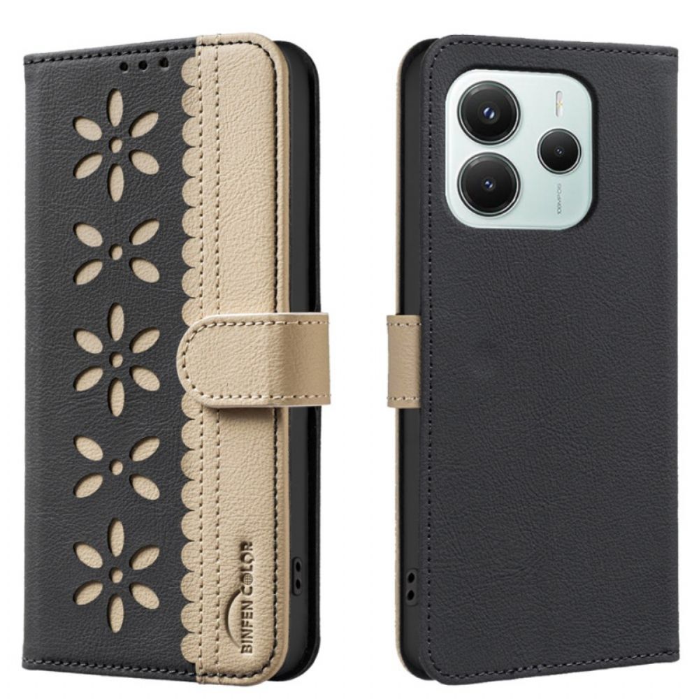 Bescherming Hoesje Xiaomi Redmi Note 14 5g Bloemen Binfen Kleur