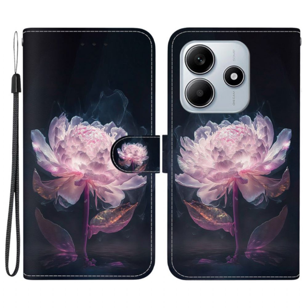 Bescherming Hoesje Xiaomi Redmi Note 14 5g Paarse Pioenroos