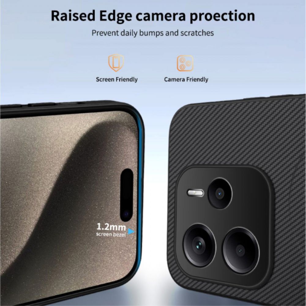 Case Hoesje Xiaomi Redmi Note 14 5g Telefoonhoesje Magsafe Fiber-compatibel Carbon
