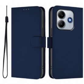 Flip Case Leren Xiaomi Redmi Note 14 5g Bandje Met Lederlook