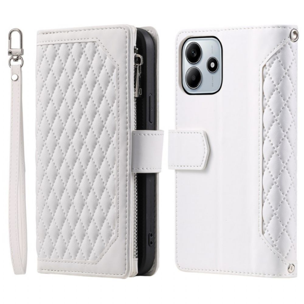 Flip Case Leren Xiaomi Redmi Note 14 5g Gewatteerde Portemonnee