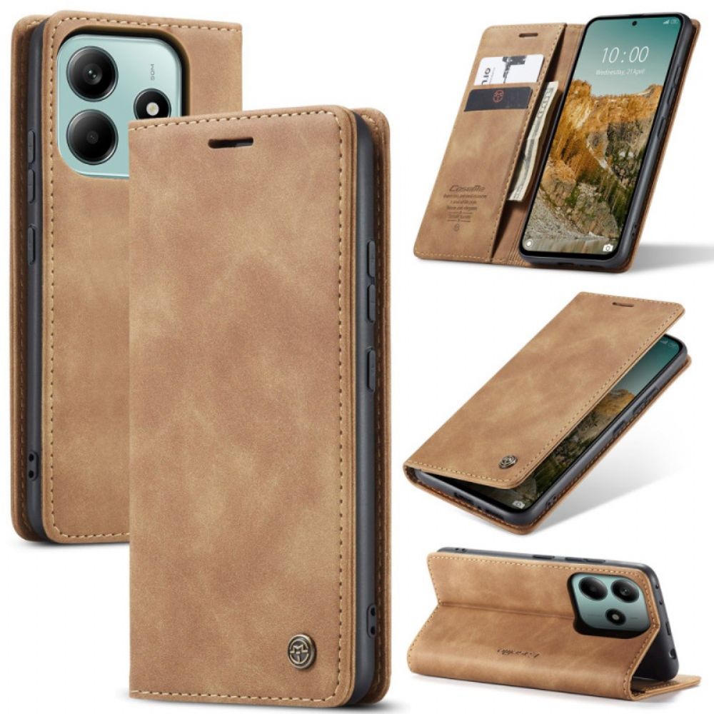 Folio-hoesje Xiaomi Redmi Note 14 5g Caseme Lederlook Bescherming Hoesje