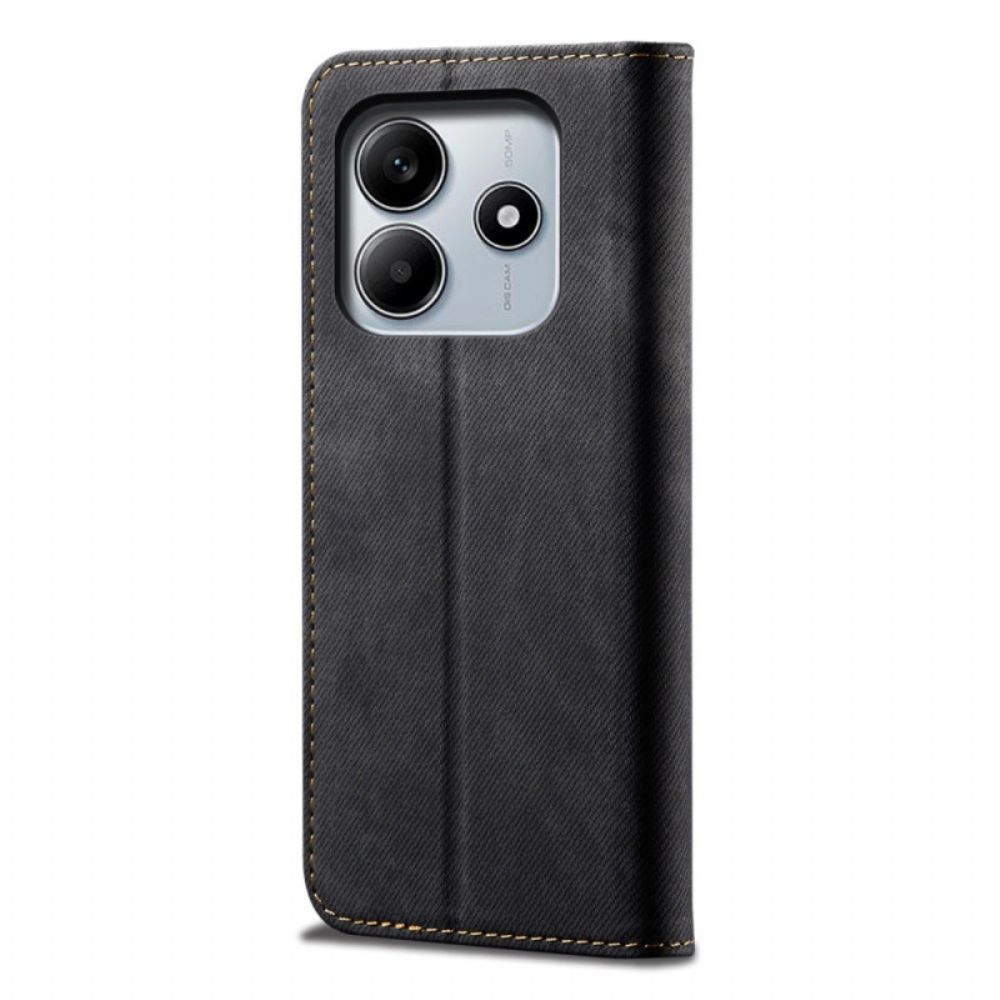 Folio-hoesje Xiaomi Redmi Note 14 5g Denimstof Bescherming Hoesje