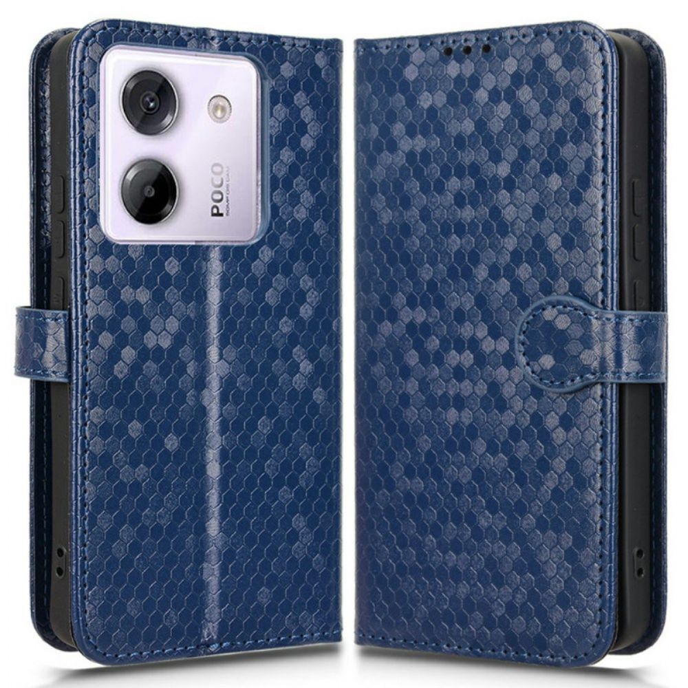 Folio-hoesje Xiaomi Redmi Note 14 5g Glanzende Spikes Met Koord