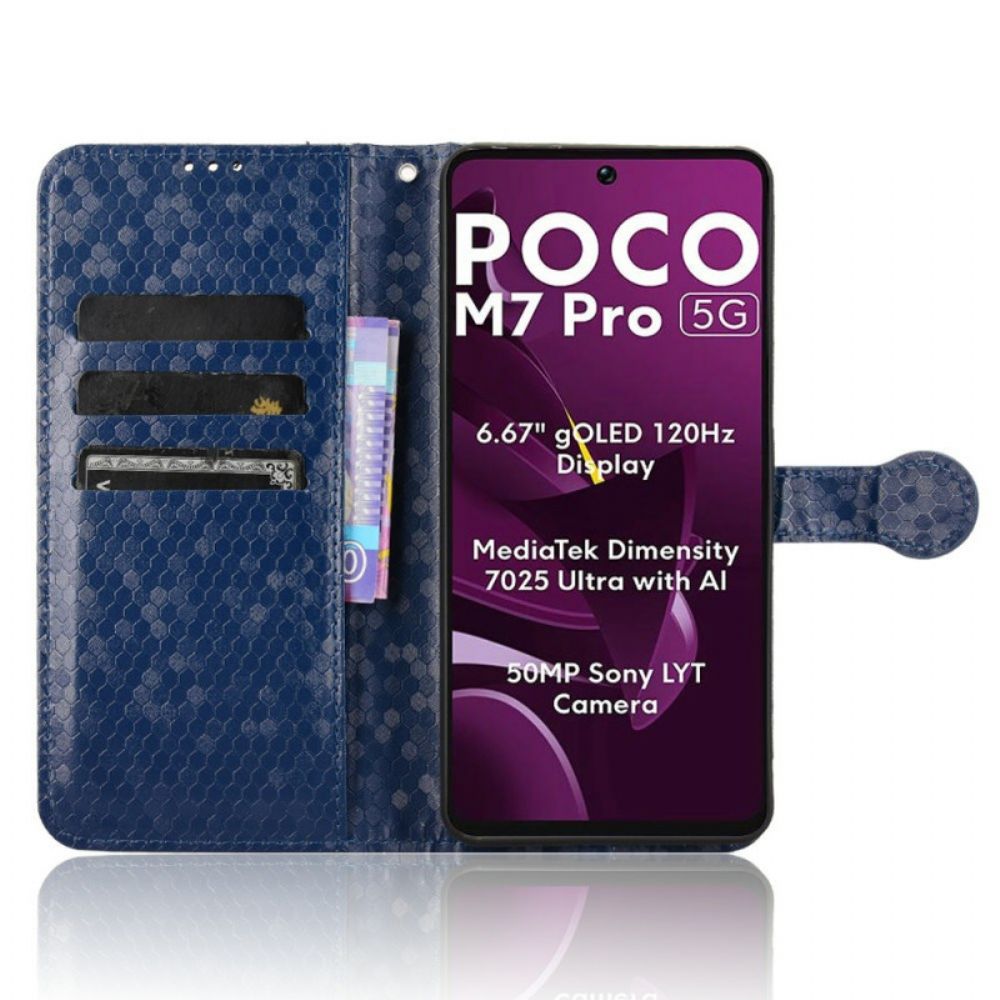 Folio-hoesje Xiaomi Redmi Note 14 5g Glanzende Spikes Met Koord