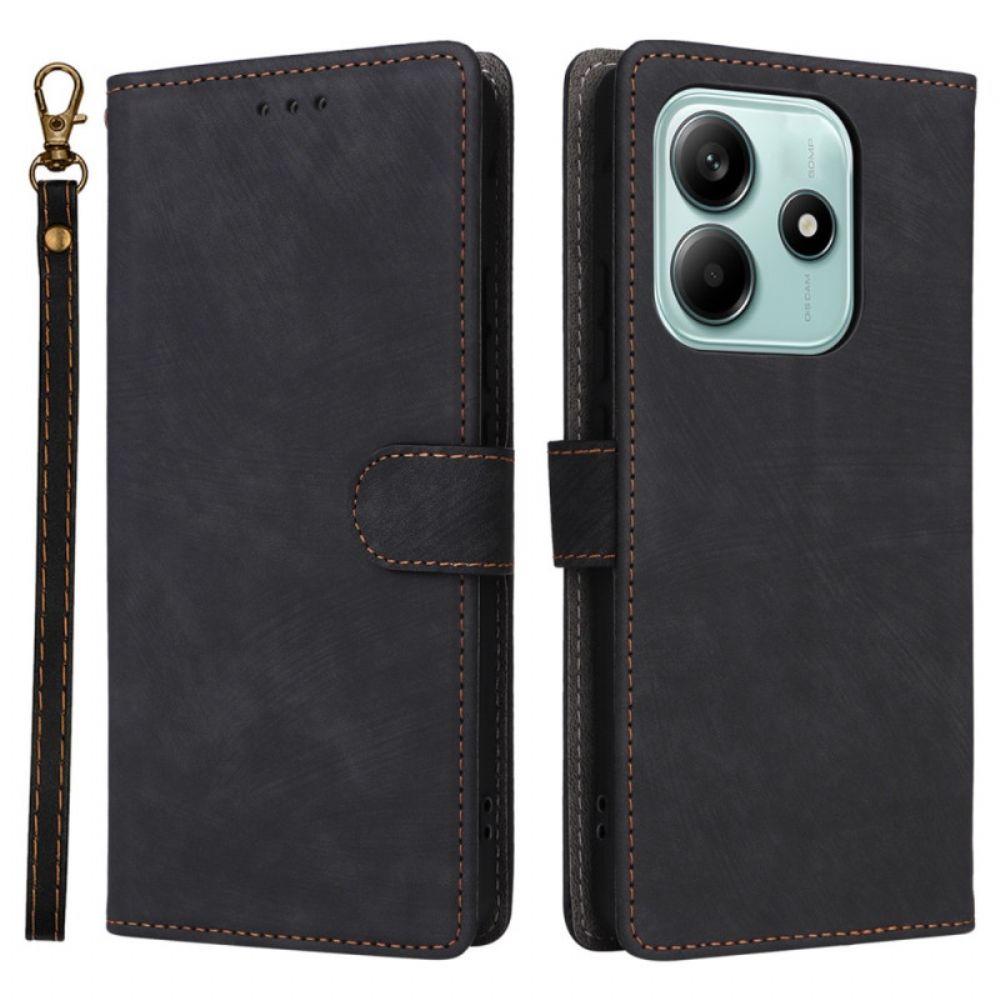 Folio-hoesje Xiaomi Redmi Note 14 5g Suède-effect Rfid-bescherming