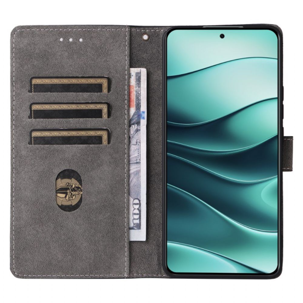 Folio-hoesje Xiaomi Redmi Note 14 5g Suède-effect Rfid-bescherming
