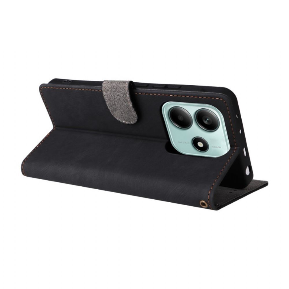 Folio-hoesje Xiaomi Redmi Note 14 5g Suède-effect Rfid-bescherming