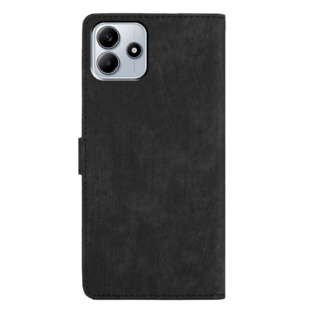Folio-hoesje Xiaomi Redmi Note 14 5g Suède-look Met Bandje