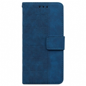 Folio-hoesje Xiaomi Redmi Note 14 5g Telefoonhoesje Geweven Patroon Met Riempje