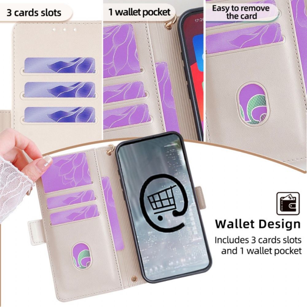 Folio-hoesje Xiaomi Redmi Note 14 5g Telefoonhoesje Gouden Sluiting Met Rfid-blokkeringstechnologie