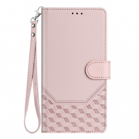 Folio-hoesje Xiaomi Redmi Note 14 5g Telefoonhoesje Honingraatpatroon Met Rfid-functie