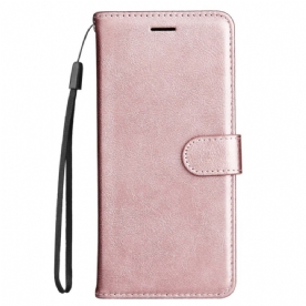 Folio-hoesje Xiaomi Redmi Note 14 5g Telefoonhoesje Kunstleer Met Bandje