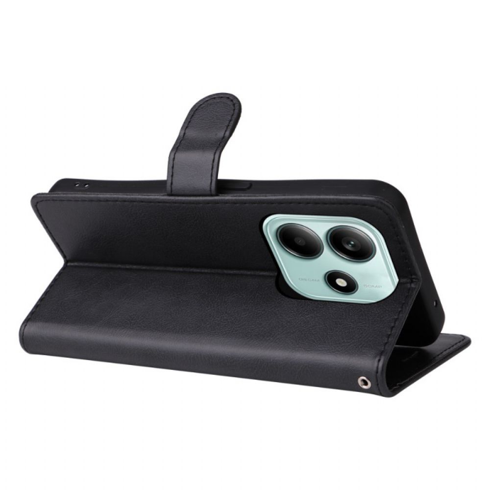 Folio-hoesje Xiaomi Redmi Note 14 5g Telefoonhoesje Kunstleer Met Bandje