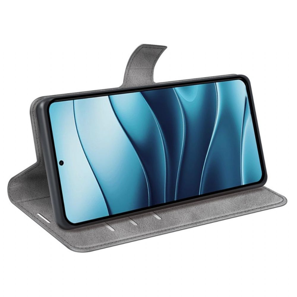 Folio-hoesje Xiaomi Redmi Note 14 5g Telefoonhoesje Leerstijl