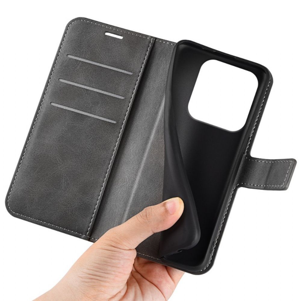 Folio-hoesje Xiaomi Redmi Note 14 5g Telefoonhoesje Leerstijl