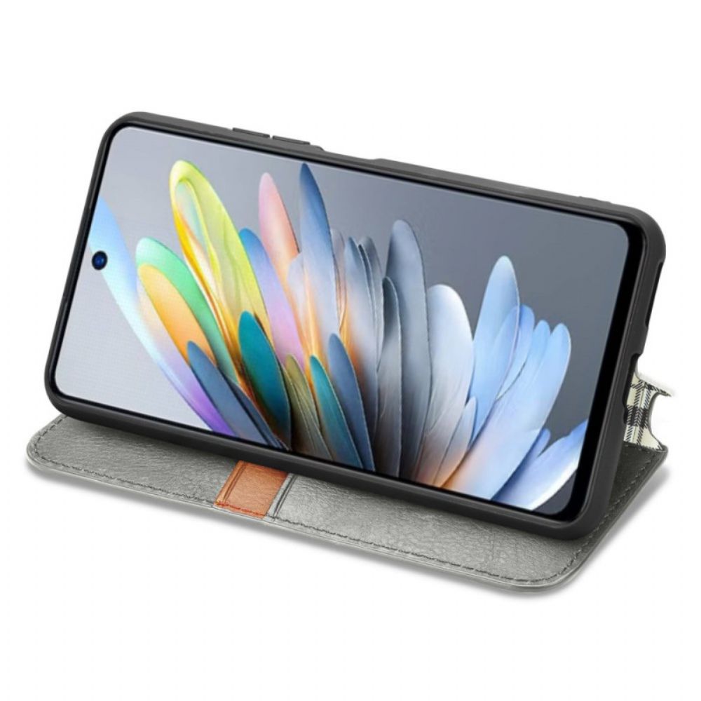 Folio-hoesje Xiaomi Redmi Note 14 5g Vintage Leerlook Bescherming Hoesje