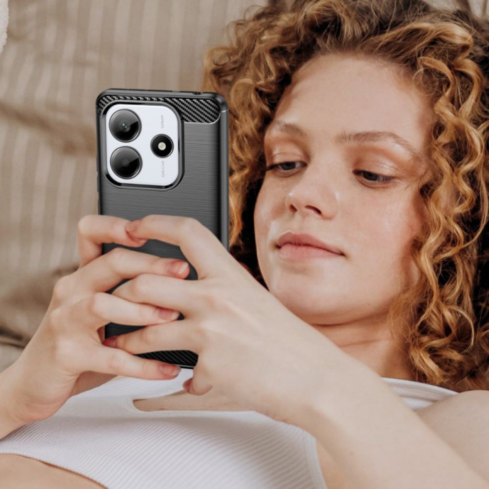 Hoesje Voor Xiaomi Redmi Note 14 5g Geborsteld Koolstofvezel
