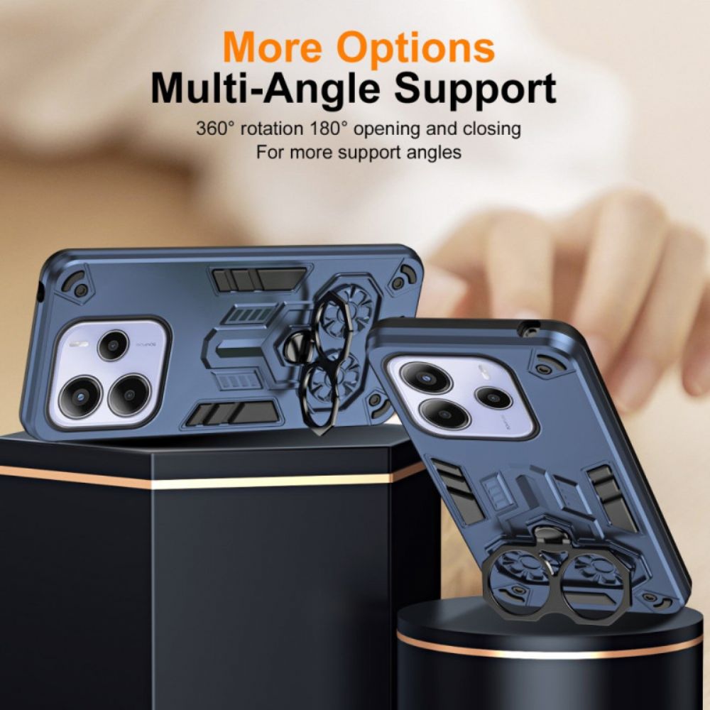 Hoesje Xiaomi Redmi Note 14 5g Ringhouder Met Metaal-effect
