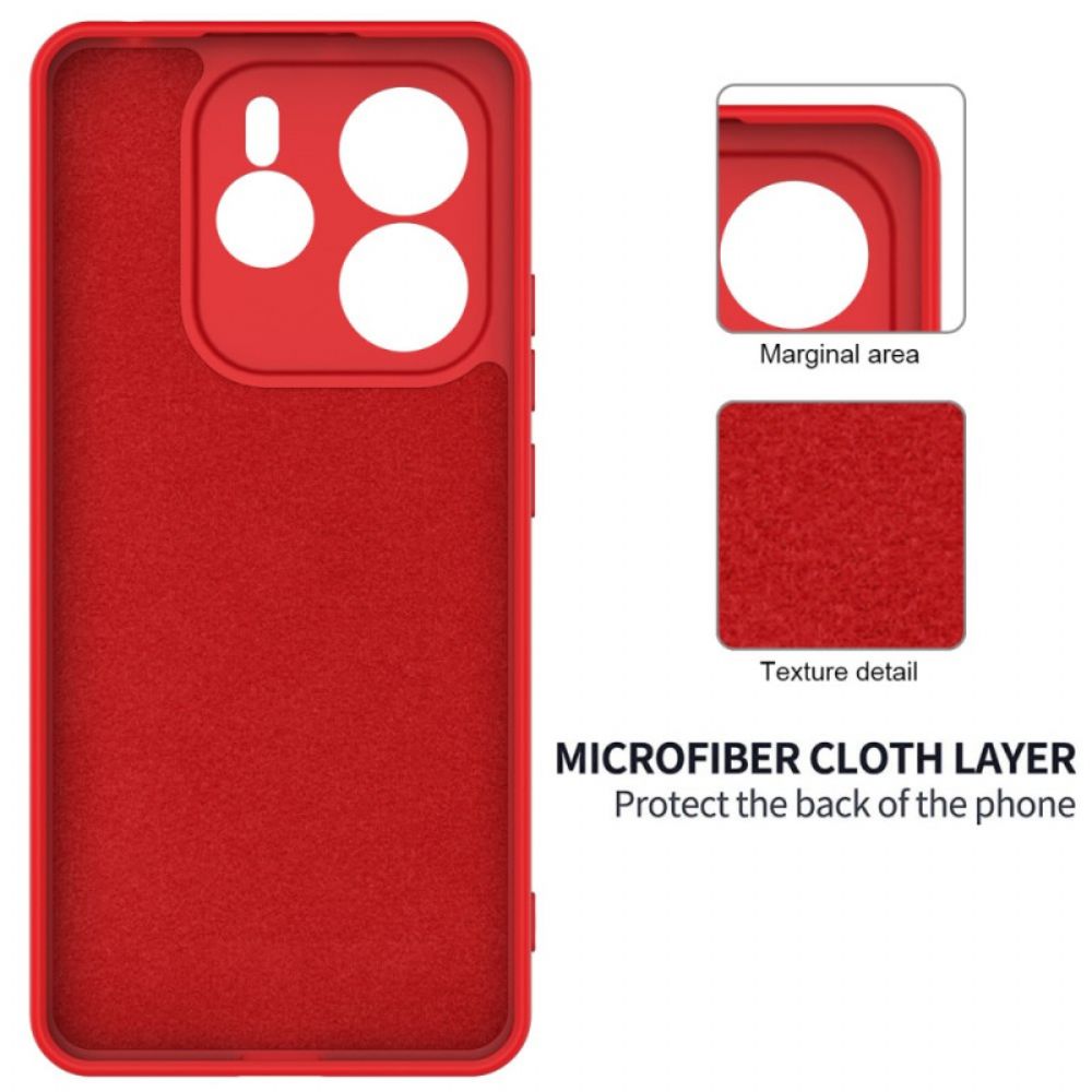 Hoesje Xiaomi Redmi Note 14 5g Vloeibare Siliconen Met Koord Bescherming Hoesje