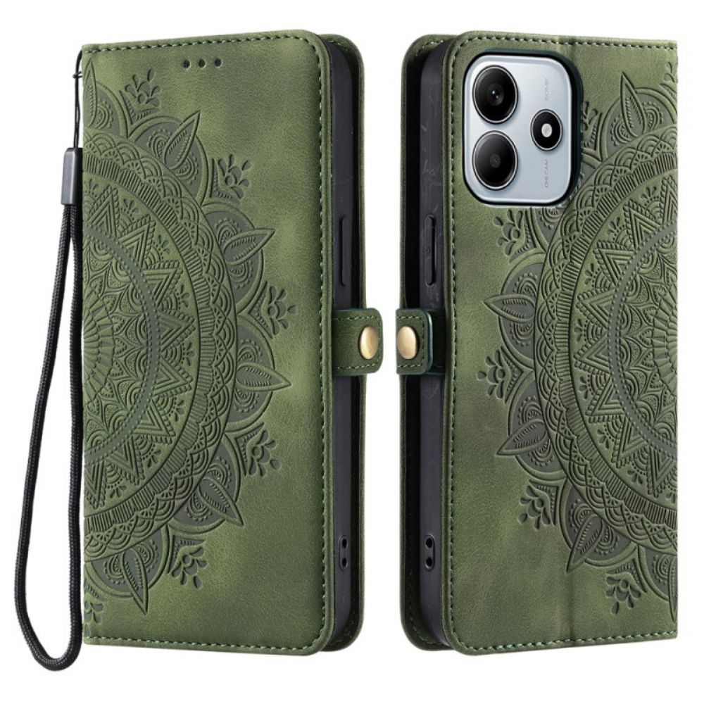 Leren Hoesje Voor Xiaomi Redmi Note 14 5g Mandala-portemonnee