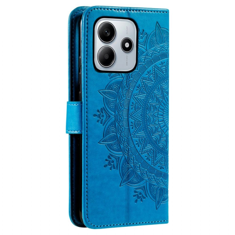 Leren Hoesje Voor Xiaomi Redmi Note 14 5g Mandala Zon