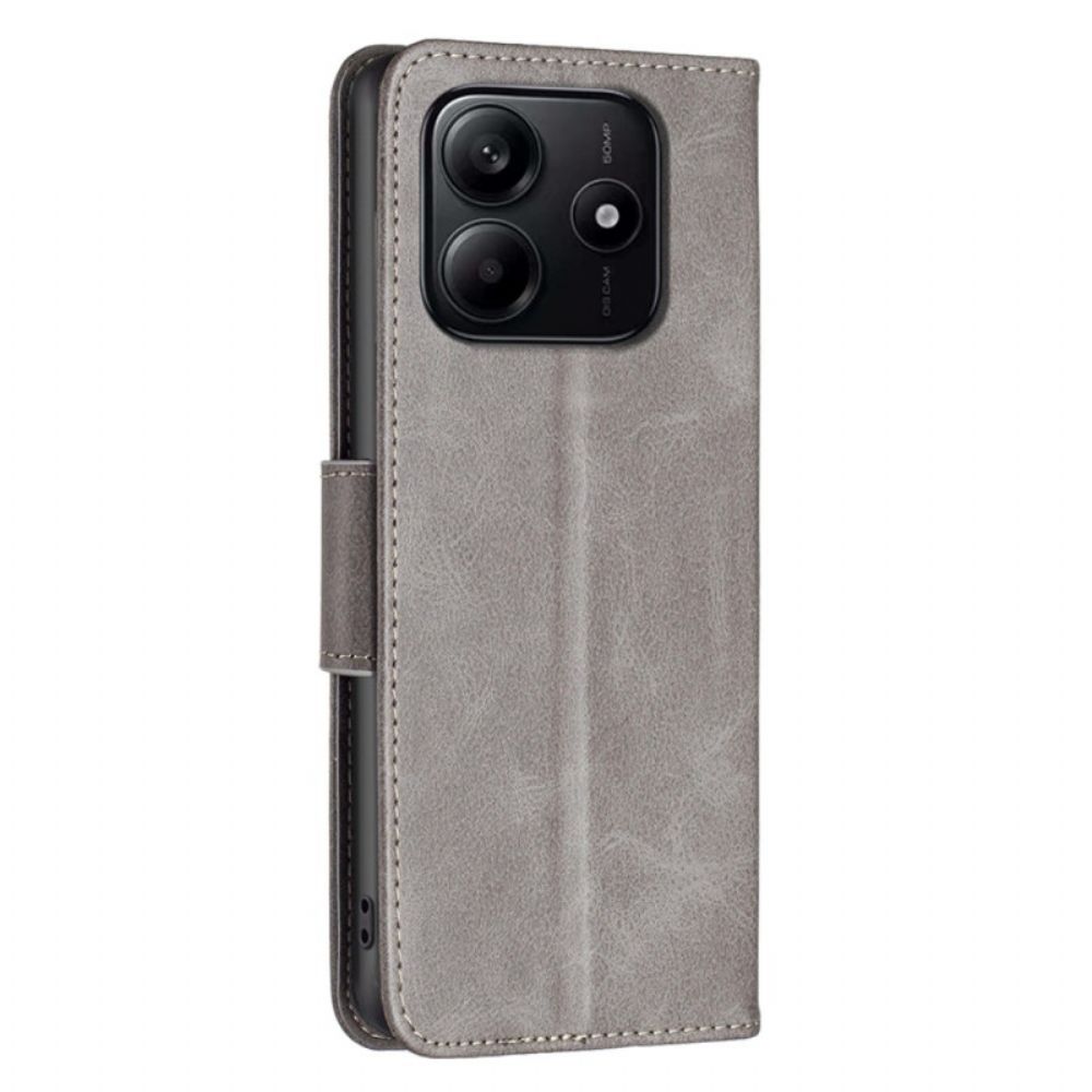 Leren Hoesje Voor Xiaomi Redmi Note 14 5g Schuine Sluiting